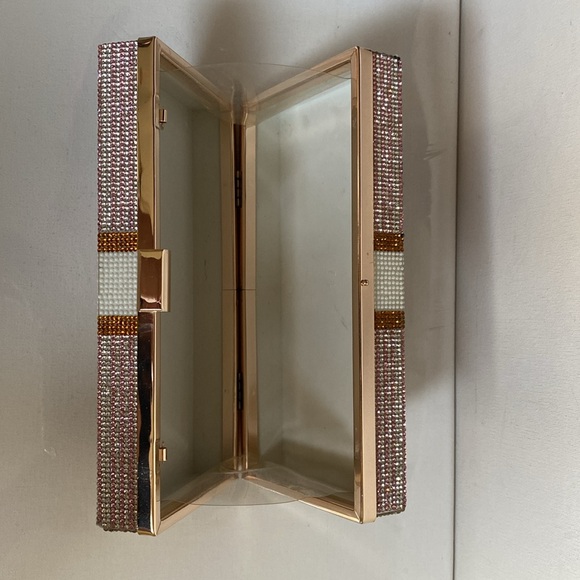 Money Clutch Rhinestone Purse $10,000 Stack of Cash - Picture 3 of 15